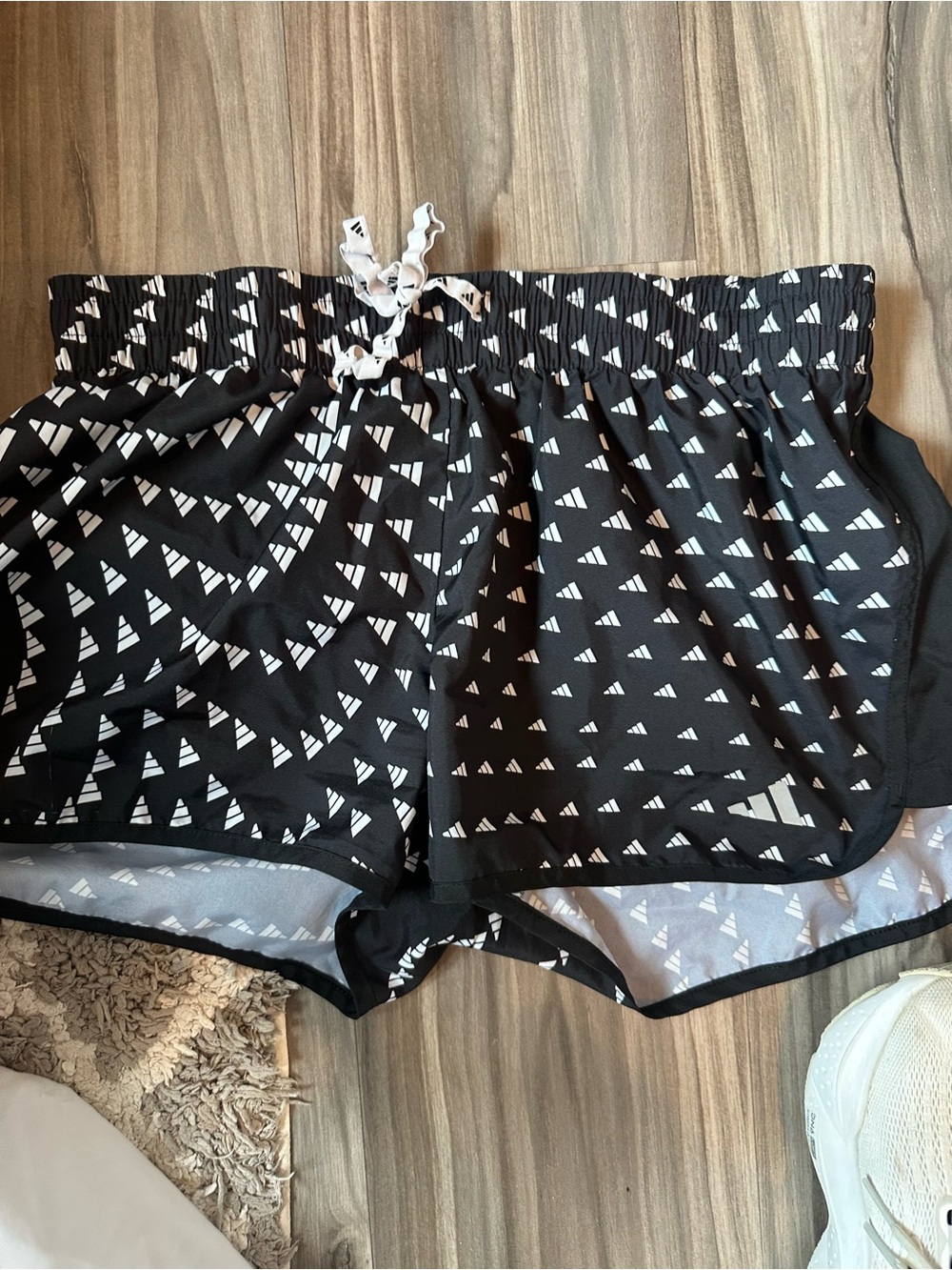 adidas Black & White Athletic Shorts
